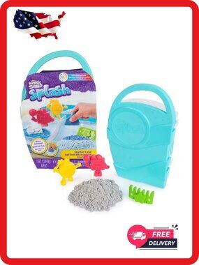 Kinetic Sand Splash Starter Case Color Change Sand Play Set Ages 3+ Toy